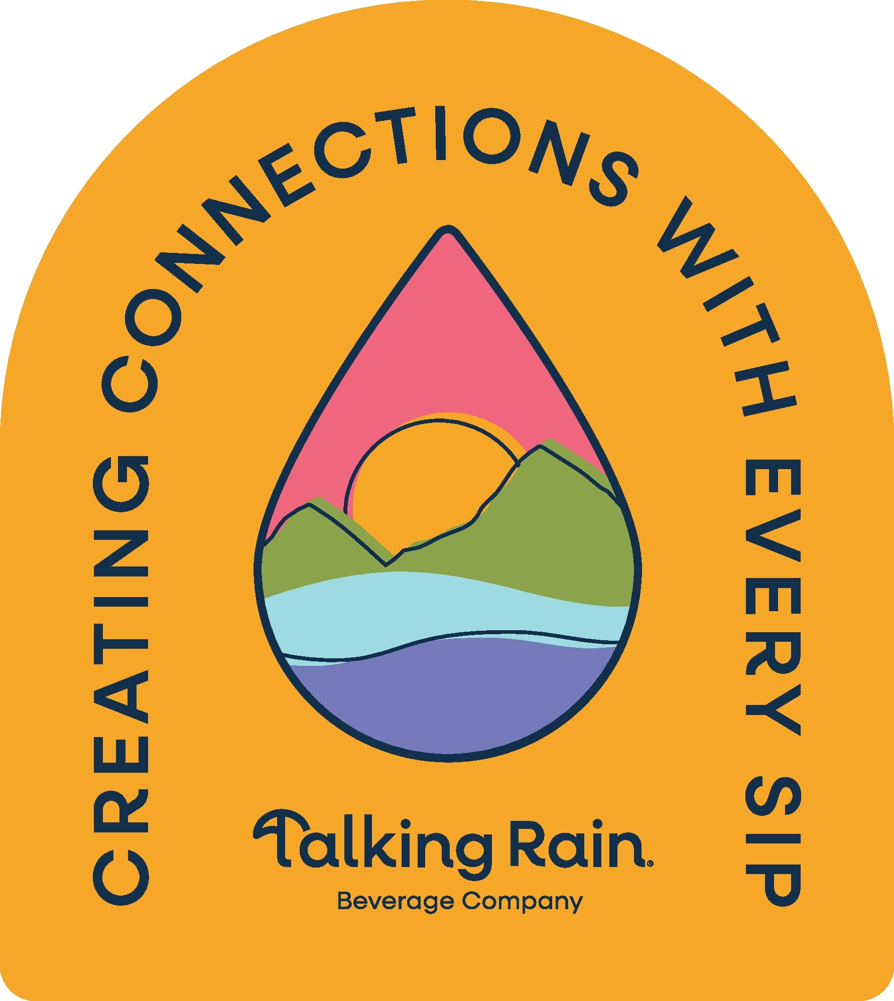 Creating Connections / Talking Rain logo